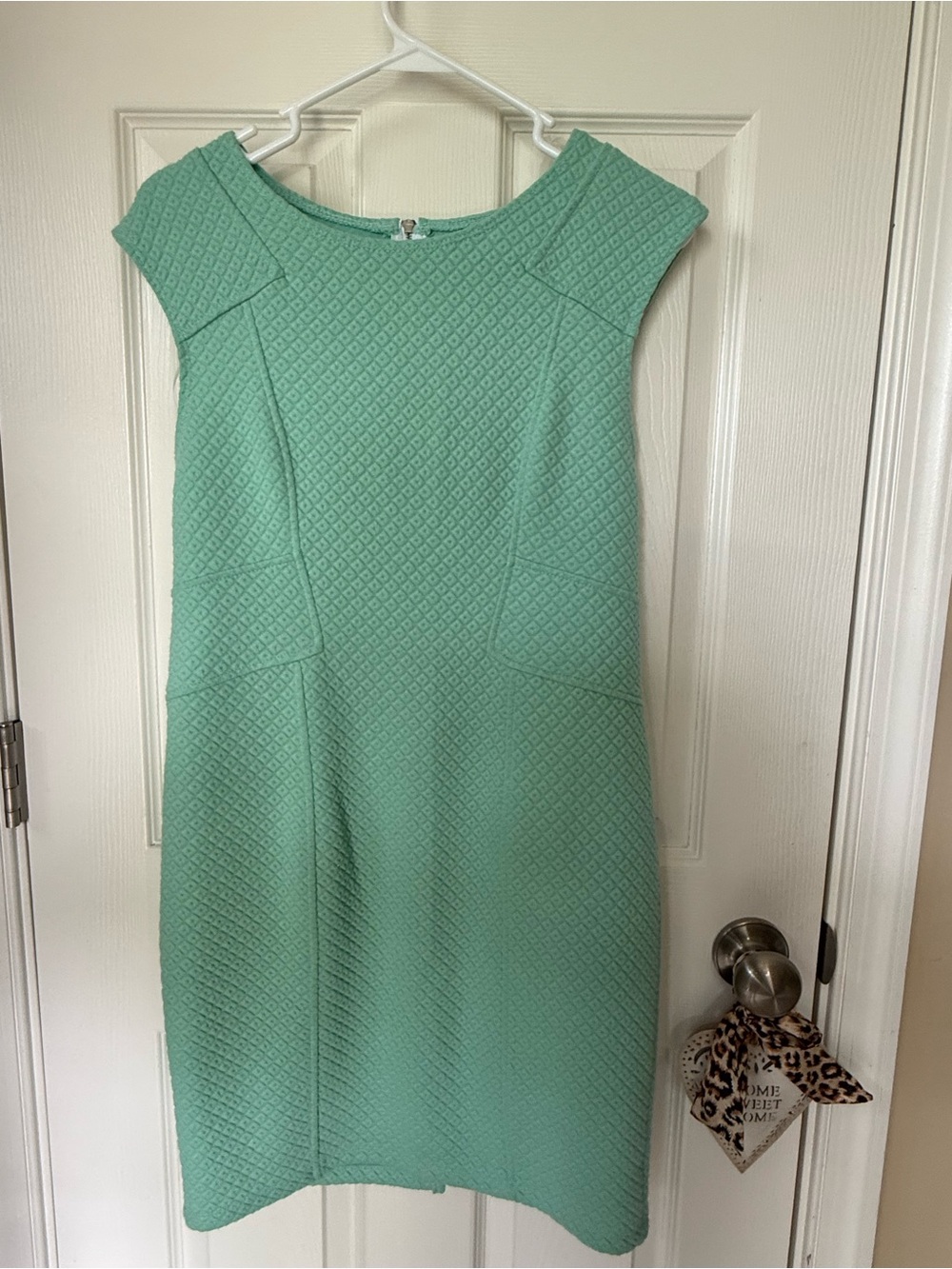 Romeo & Juliet Couture Textured Mint Cap-Sleeve Dress Sz M NWT